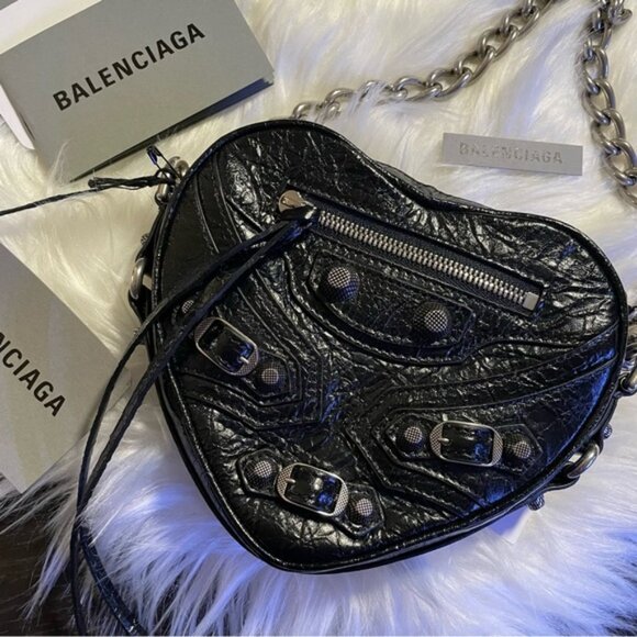 Balenciaga Handbags - Balenciaga mini Le Cagole Heart leather crossbody bag